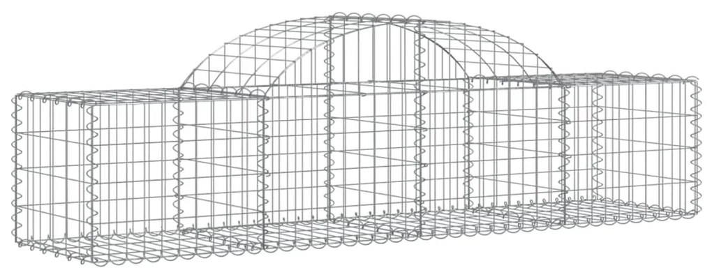 Cestos gabião arqueados 10pcs 200x50x40/60 cm ferro galvanizado