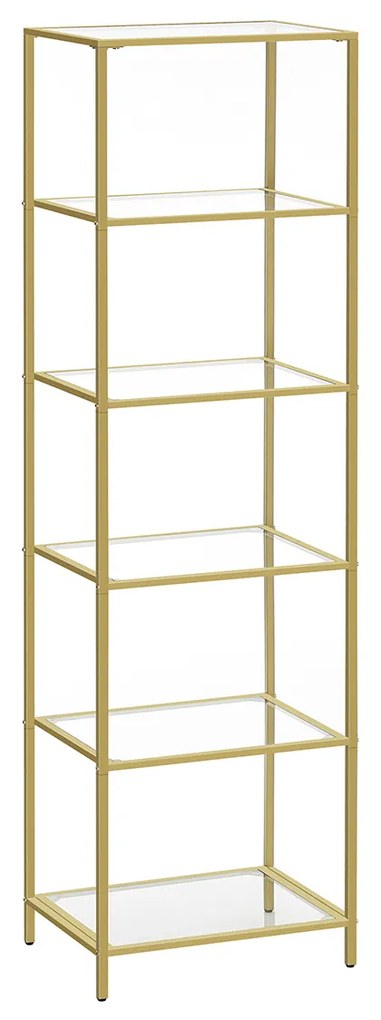 Estante estreita com 6 prateleiras em vidro temperado | VASAGLE | 40 x 30 x 177.3 cm | LGT500A01.