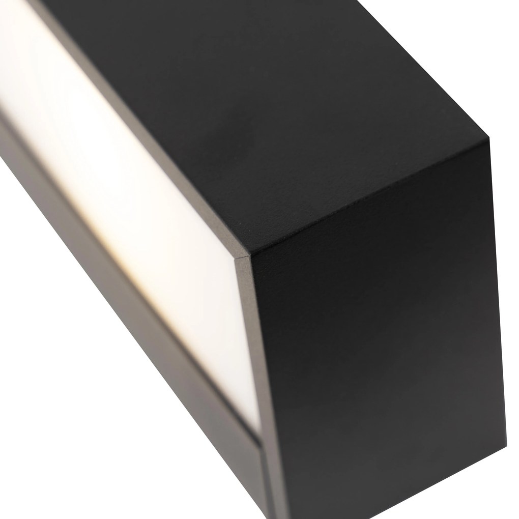 Aplique de parede alongado design preto 60 cm - Houx Design