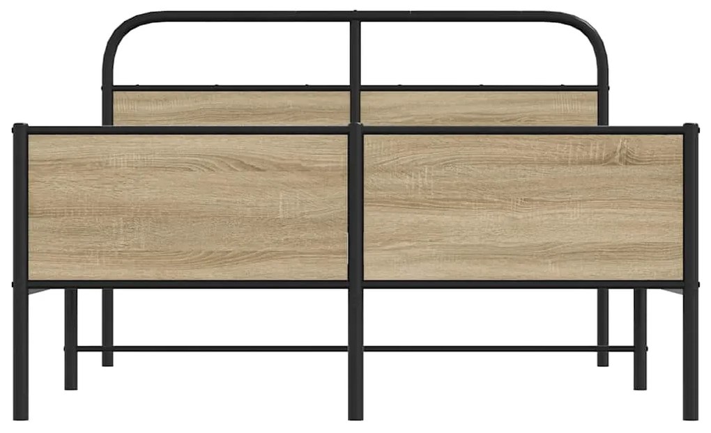 Estrutura cama s/ colchão derivados de madeira carvalho sonoma