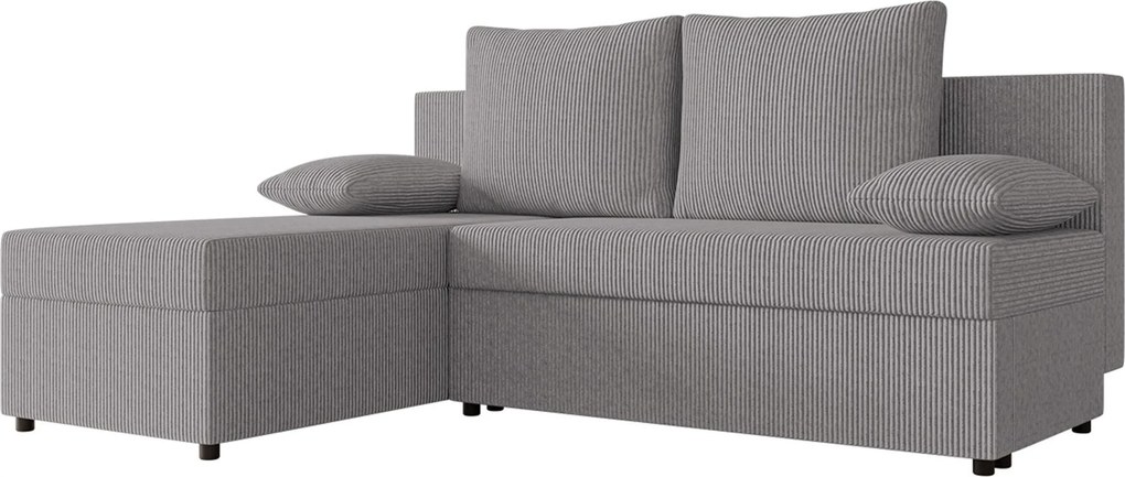 Sofá de canto Euclid 100, Cama com arrumação, 197x145x88cm, 73.5 kg, Pernas: Plástico