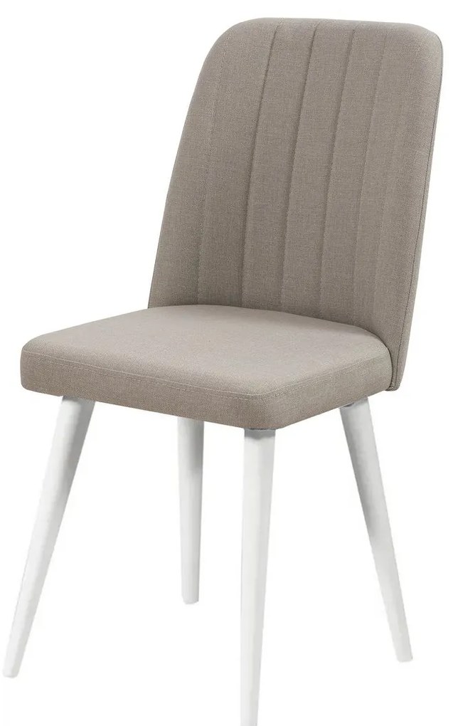 Conjunto de Mesa de Jantar Extensível e Cadeiras Vina – Branco e Creme