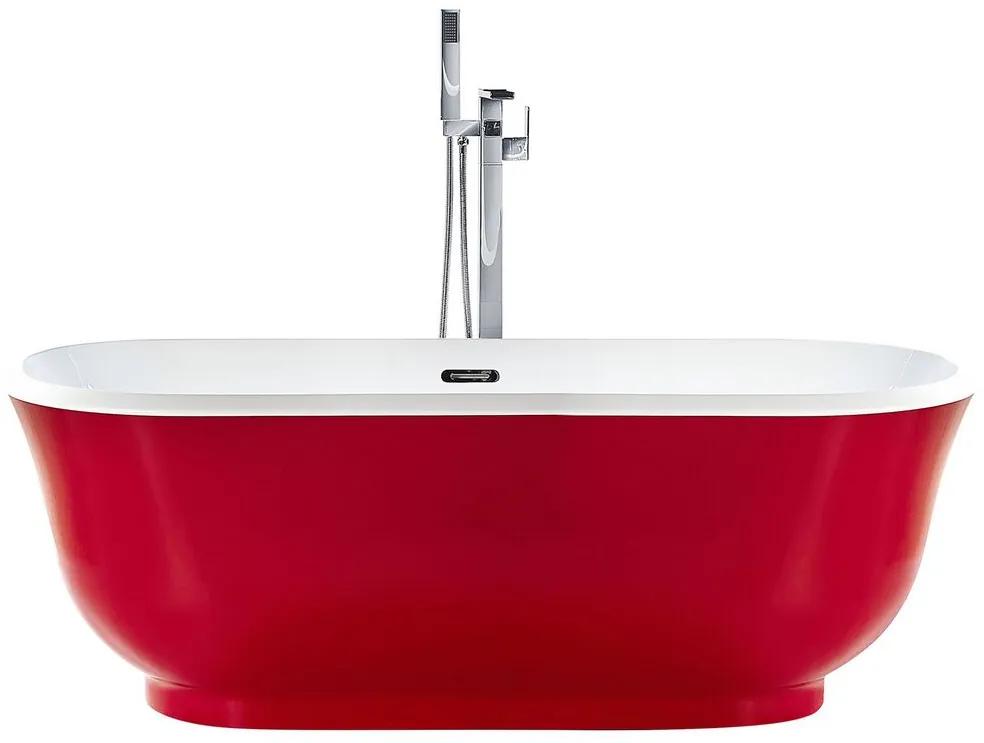 Banheira autónoma em vermelho TESORO Beliani