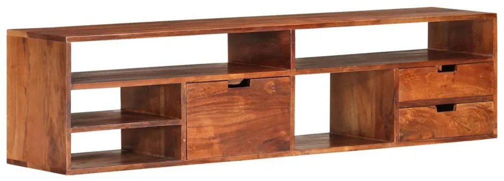 Móvel de TV 140x30x35 cm madeira de acácia maciça