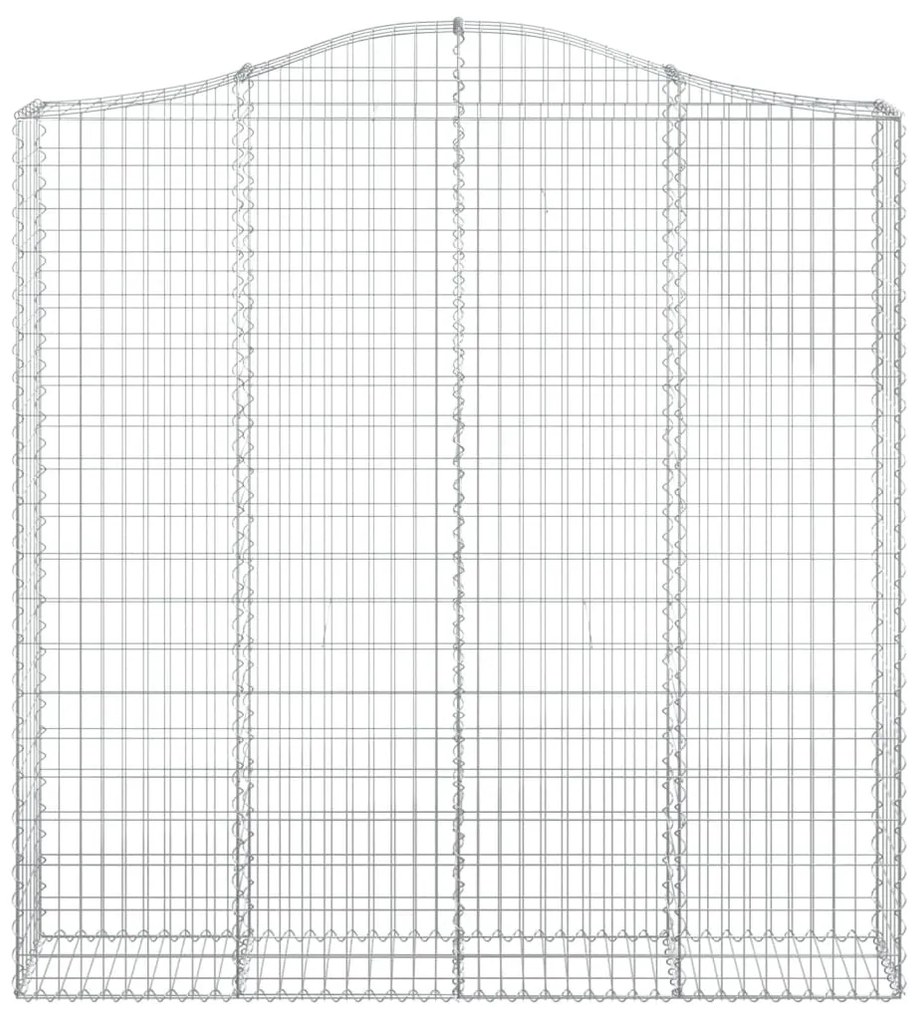 Cestos gabião arqueados 4pcs 200x30x200/220cm ferro galvanizado