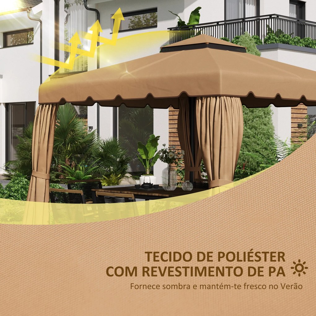 Cobertura de Substituição para Pérgola 300x300 cm em Poliéster – Teto