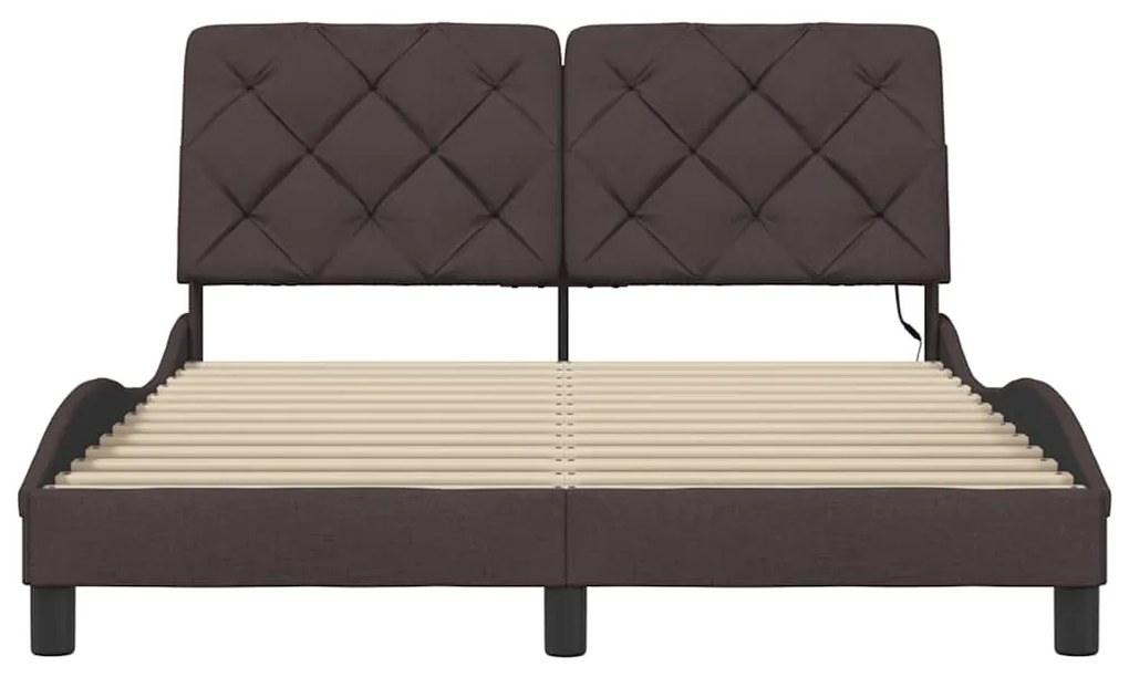 Estrutura de cama com LED sem colchão 120x200 cm tecido