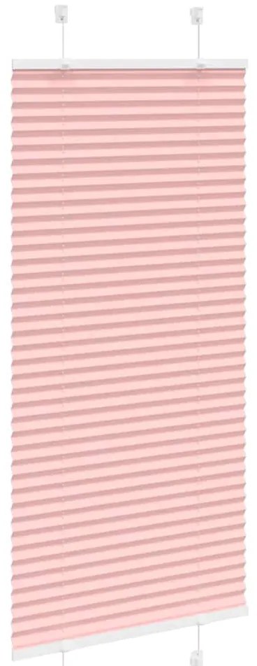 Rosa Plissada Cega 65x100 cm Largura Tecido 64,4 cm Poliéster