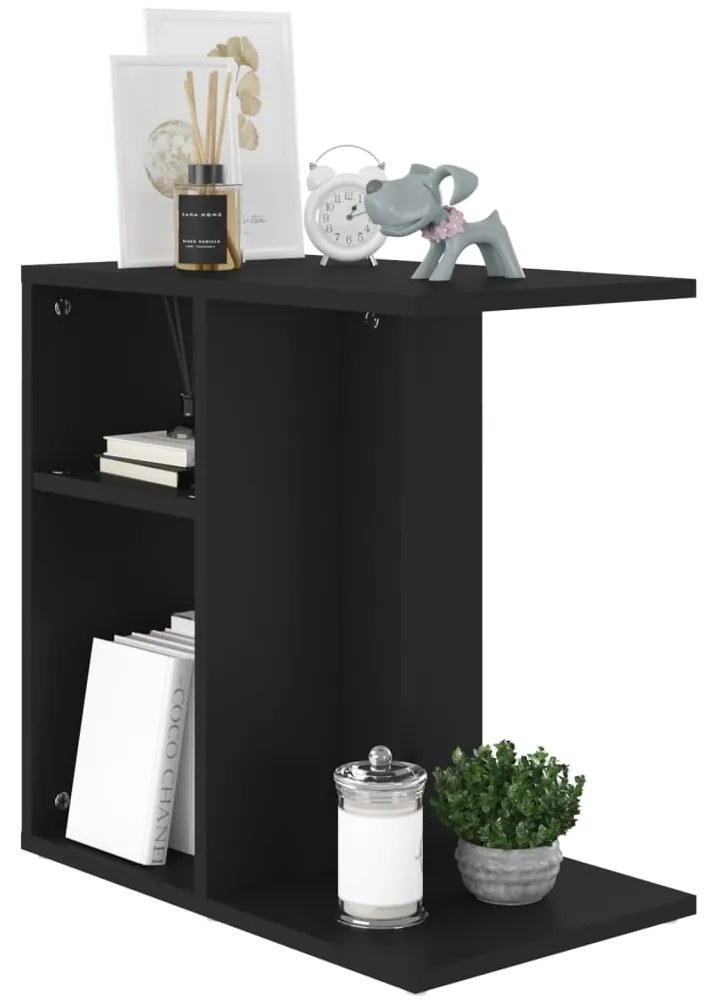 Mesa de apoio 50x30x50 cm contraplacado preto