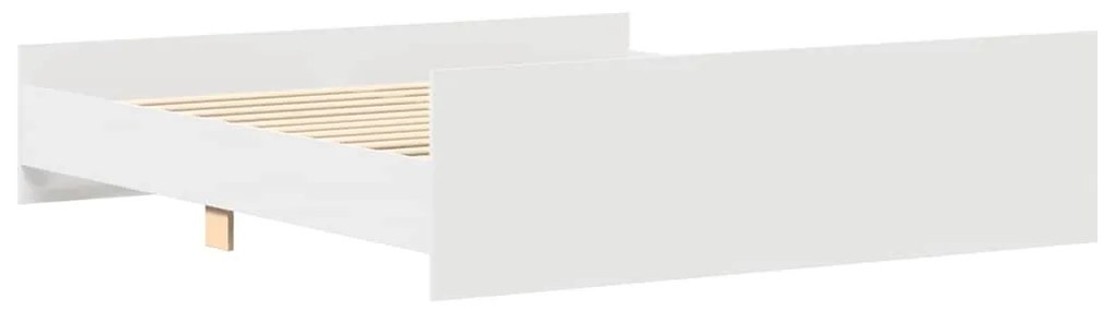 Estrutura de cama com cabeceira e pés 180x200 cm branco