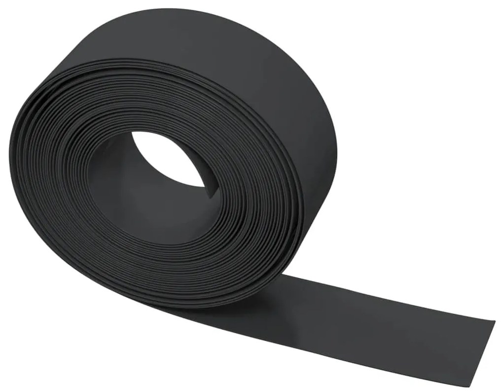 Bordas de jardim 5 pcs 10 m 20 cm polietileno preto