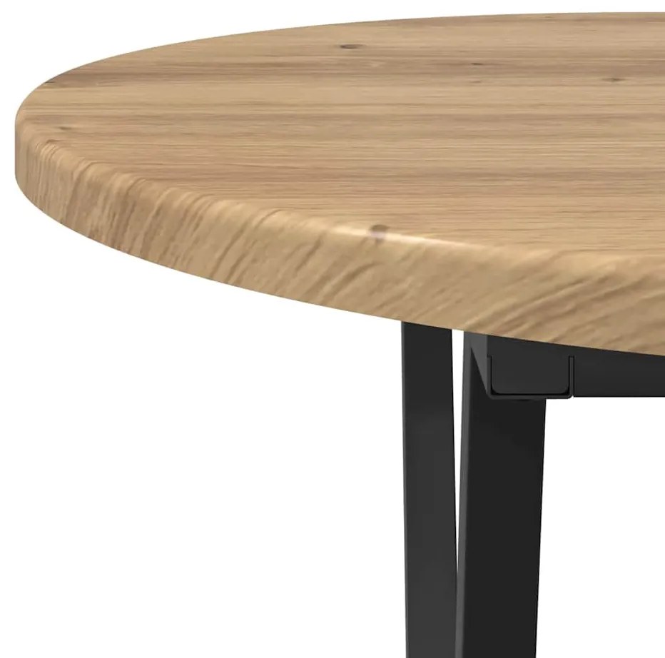 Mesa de Centro vidaXL Carvalho Artisan 80x40x40,5 cm em Madeira de Eng