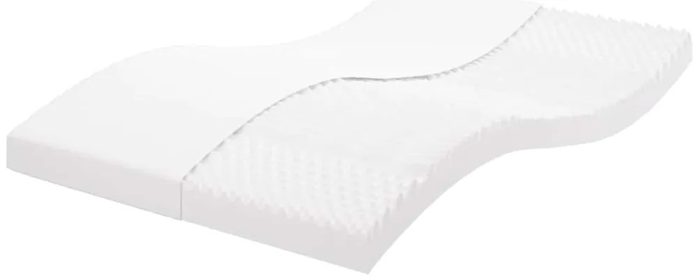 vidaXL Colchão de espuma 140x220 cm 7 zonas dureza 20 ILD branco