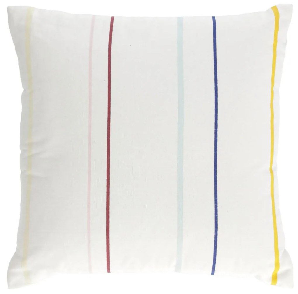 Kave Home - Capa almofada Nahilin 100% algodão riscas multicolor 45 x 45 cm