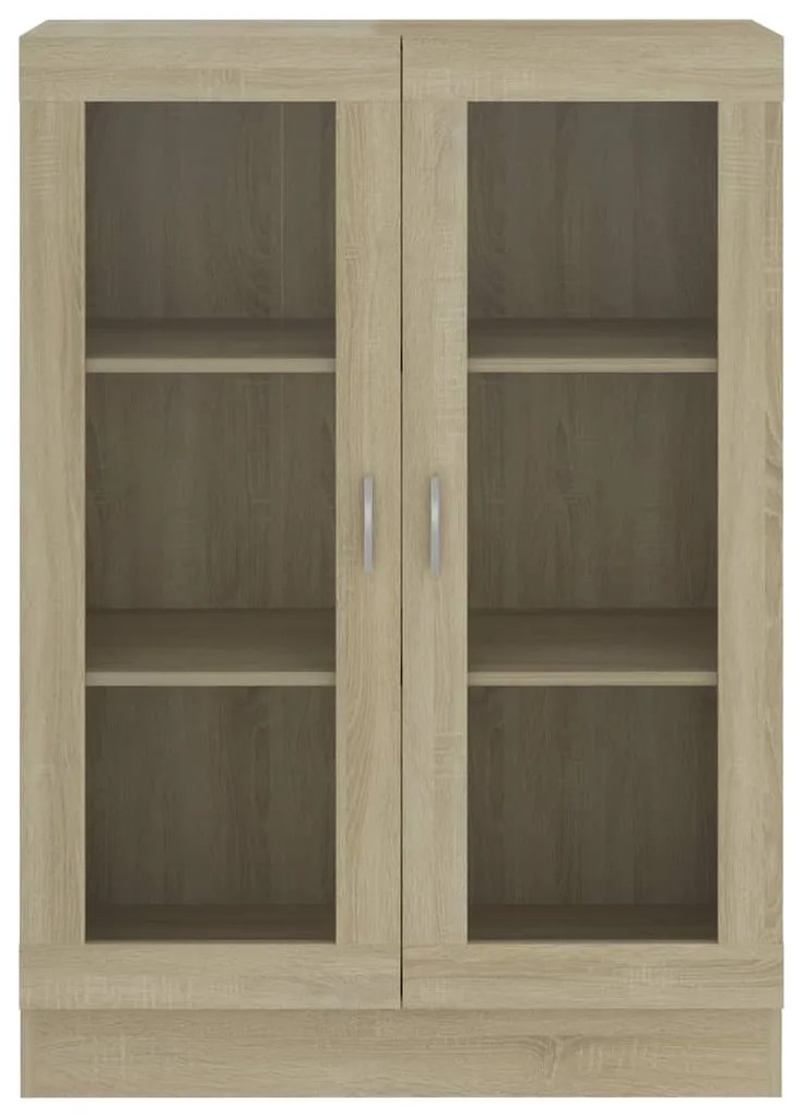 Vitrine Real de 115 cm - Carvalho - Design Moderno