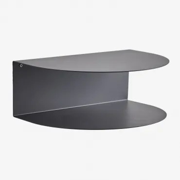 Estante De Parede ↔︎ 40 Cm Em Aço Taifa Cinza Grafito - Sklum