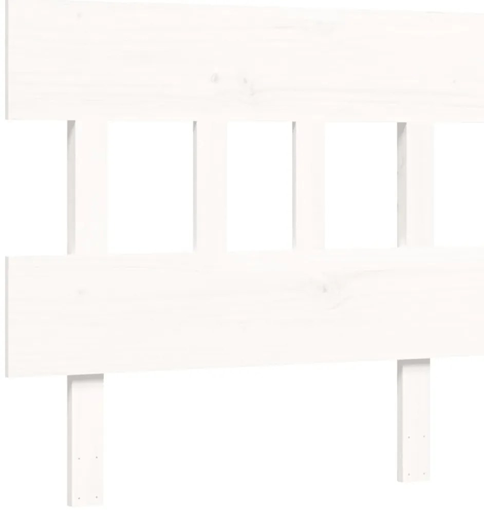 Cama sem colchão 90x200 cm madeira de pinho maciça branco