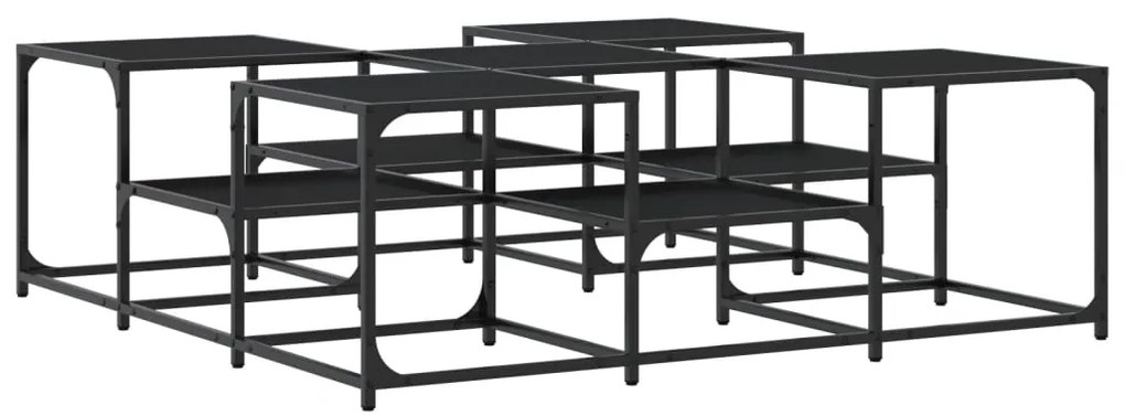 Mesa de centro 121x121x40 cm derivados de madeira preto