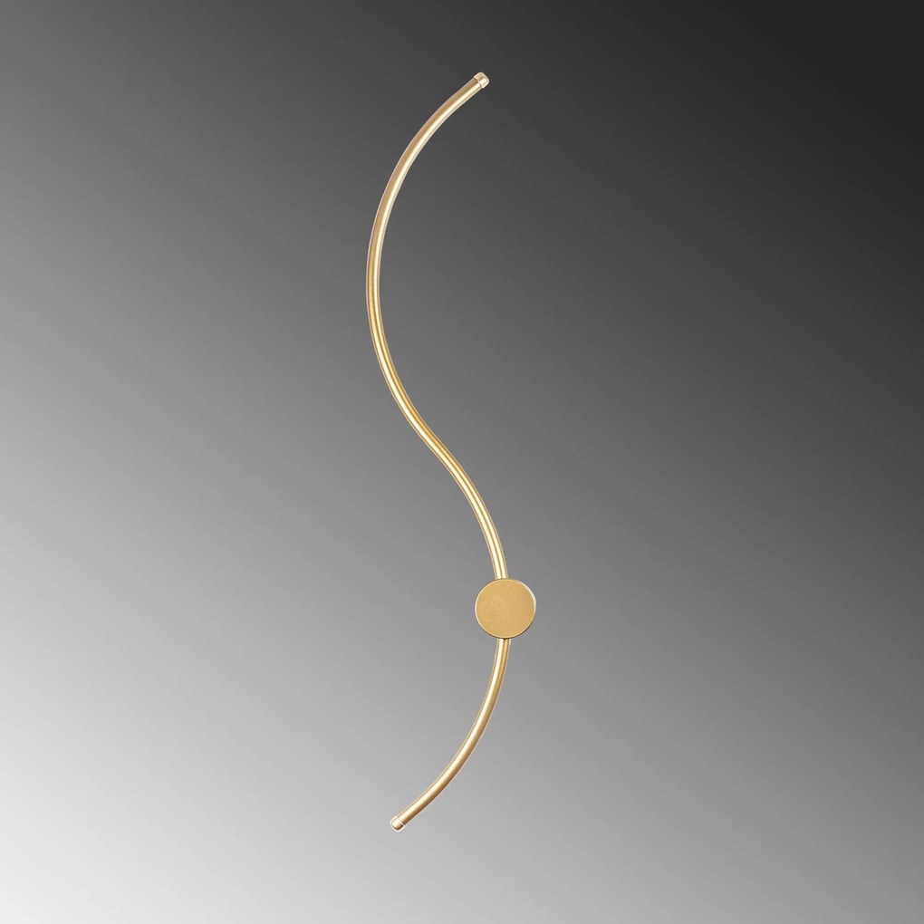 Candeeiro de Parede Uyan - Dourado - 90cm x 17cm x 10cm