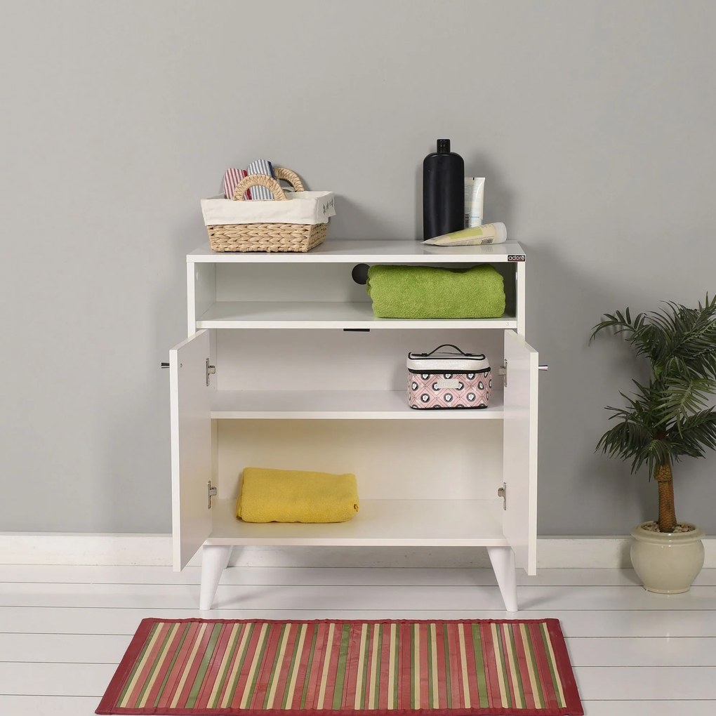 Aparador/Armário multiusos "Diamante" - Design Moderno - Branco Diaman