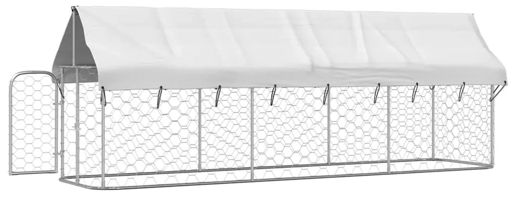 Canil de exterior com telhado 400x100x150 cm