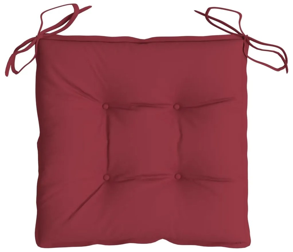 Almofadões de cadeira 6 pcs tecido oxford vermelho tinto