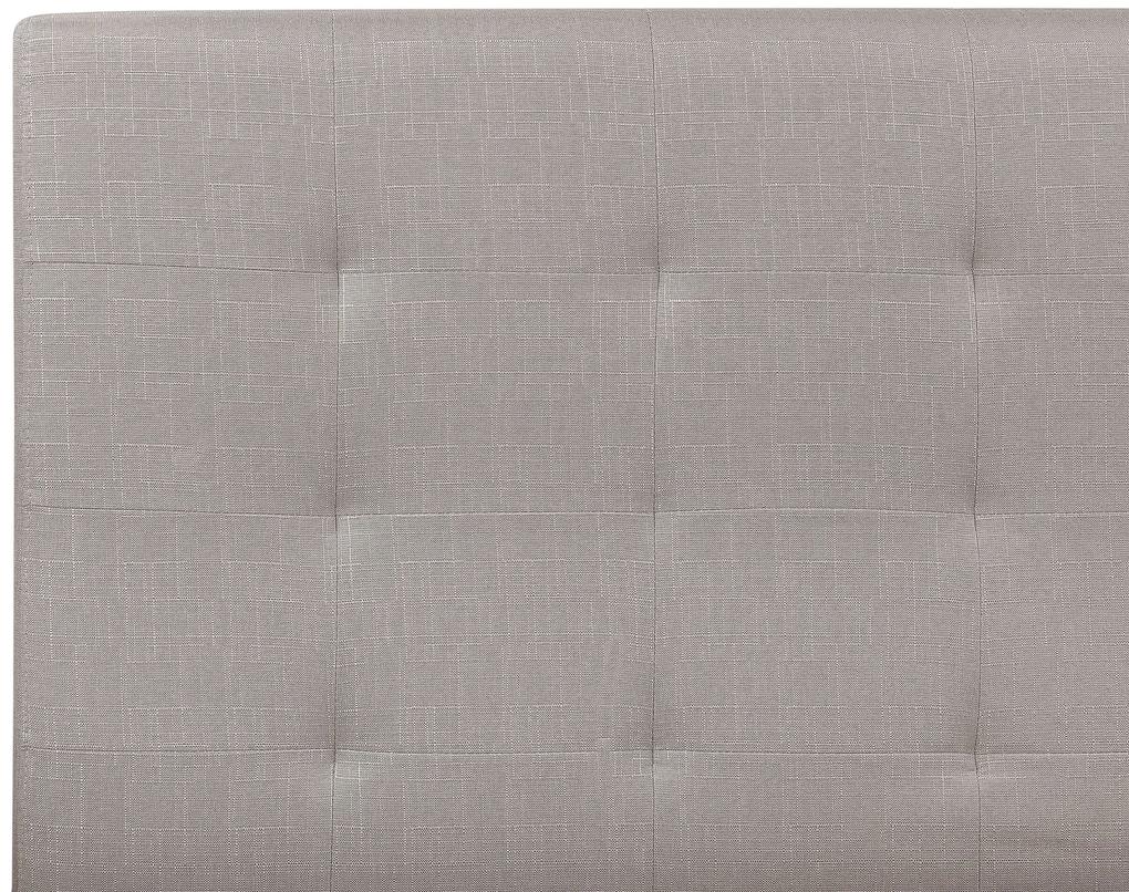 Cama de casal em tecido cinzento claro 160 x 200 cm LA ROCHELLE Beliani