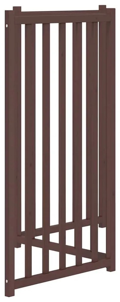 Portão p/ cães dobrável 3 painéis 150cm abeto carvalho castanho