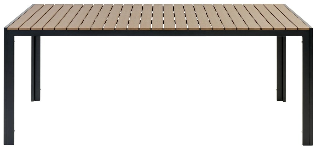 Conjunto de jardim 6 lugares em alumínio castanho claro e preto NARDO Beliani