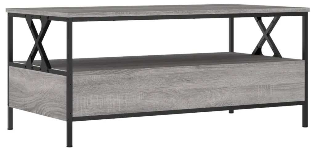 Mesa de centro 100x51x45cm derivados de madeira cinzento sonoma