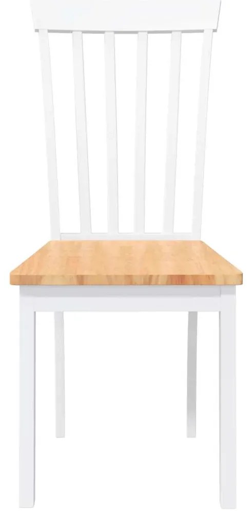 Cadeiras de jantar 2 pcs madeira de seringueira maciça branco