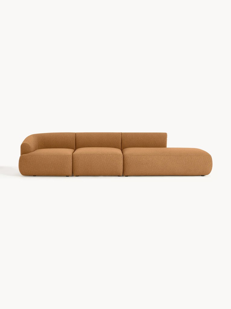 Módulo chaise longue XL em bouclé Sofia