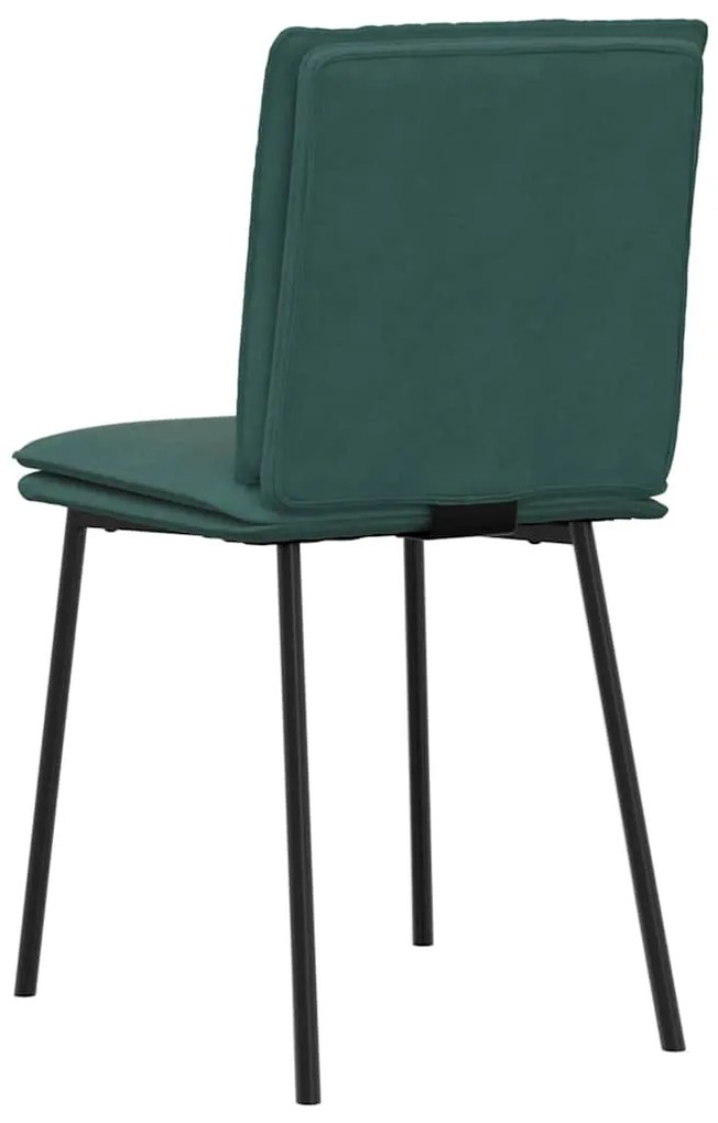 Cadeiras de jantar 2 pcs veludo verde-escuro