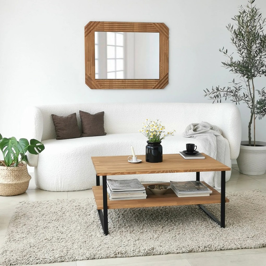 Mesa de Café Neta - Carvalho - 85x40x60 cm