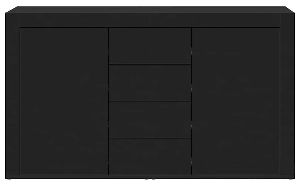 Buffet Lateral vidaXL Preto Madeira engenheirada 120 x 36 x 69 cm