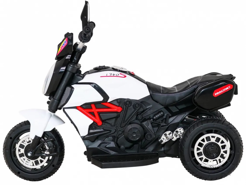 Mota elétrica para crianças 6V, Fast Tourist, 1,5 a 4 anos Branca