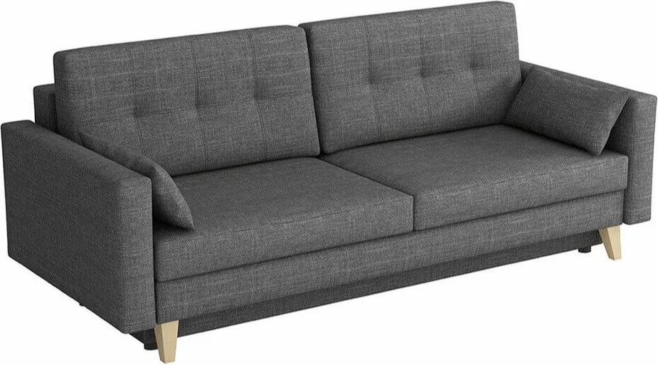 Sofá-cama Columbus 113, Cama com arrumação, 90x225x100cm, 91 kg, Pernas: Madeira, Madeira: Pinheiro