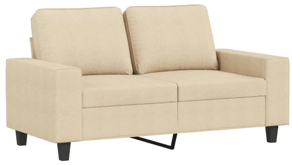 2 pcs conjunto de sofás tecido cor creme