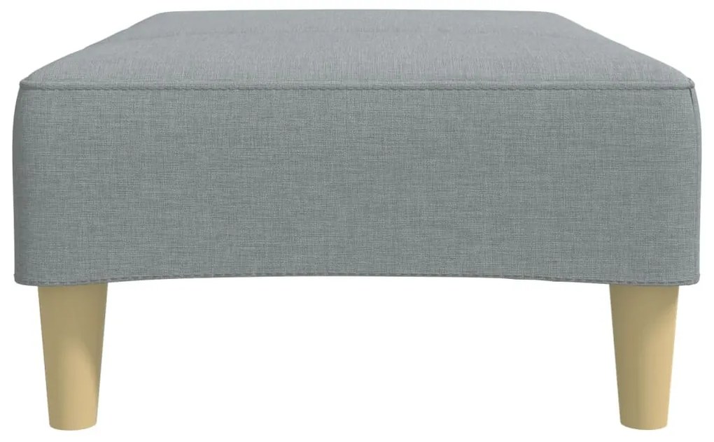 Apoio de pés 77x55x31 cm tecido cinzento-claro