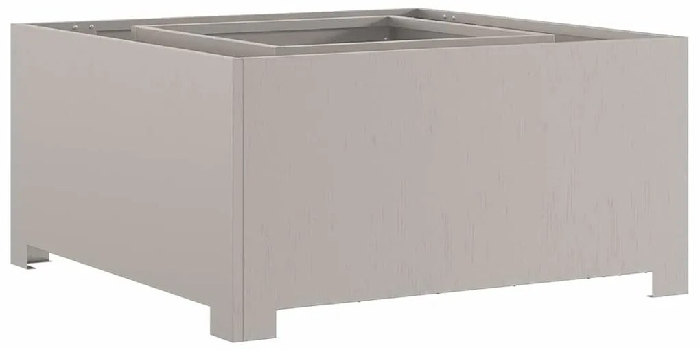 Fogueira vidaXL Quadrada 80x80x40 cm Aço Weathering