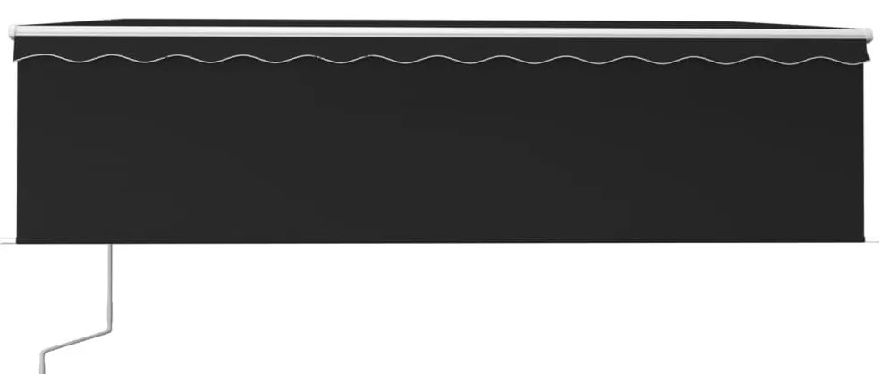 Toldo retrátil automático com estore 5x3 m antracite
