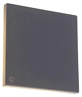 Candeeiro de parede design alumínio cinzento 15 cm com LED 9W - Skyf