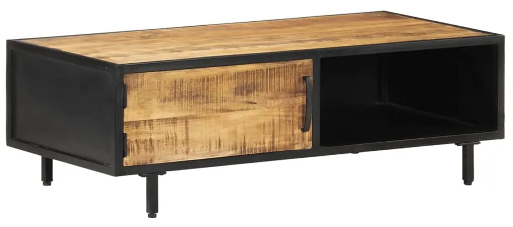 Mesa de centro 105x50x35 cm madeira de mangueira áspera