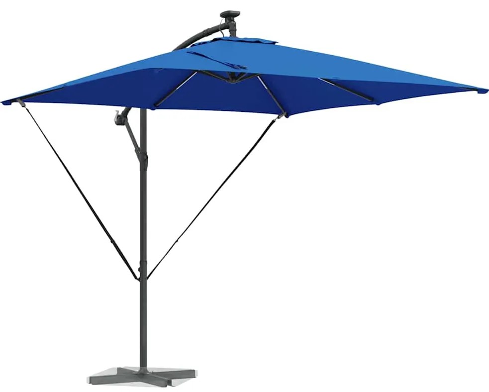 Guarda-sol de Bananeira Cantilever Azul 249 x 249 x 250 cm