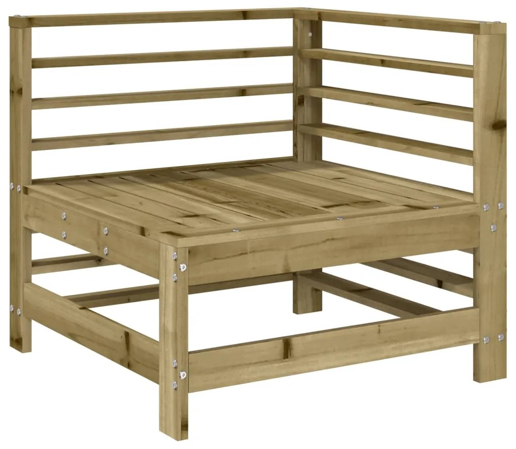 4 pcs conjunto lounge de jardim madeira de pinho impregnada