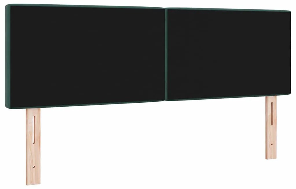 Cabeceira LED com Botões de Cristal em Veludo Verde de 80cm.