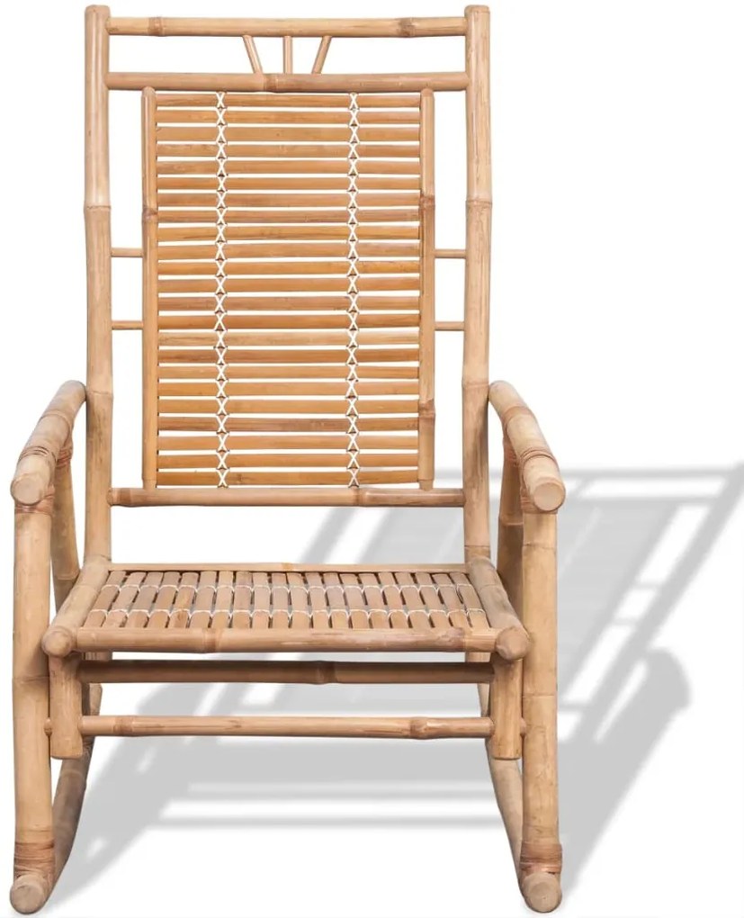 Cadeira de balanço de bambu