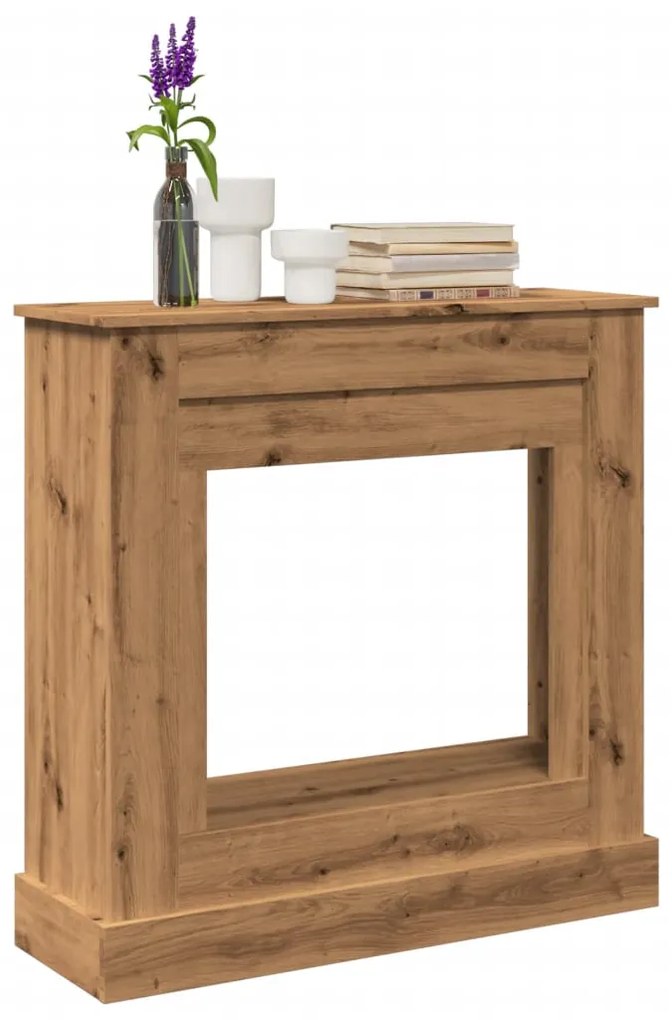 vidaXL Cornija lareira 90x30x90 cm deriv. madeira carvalho artisiano