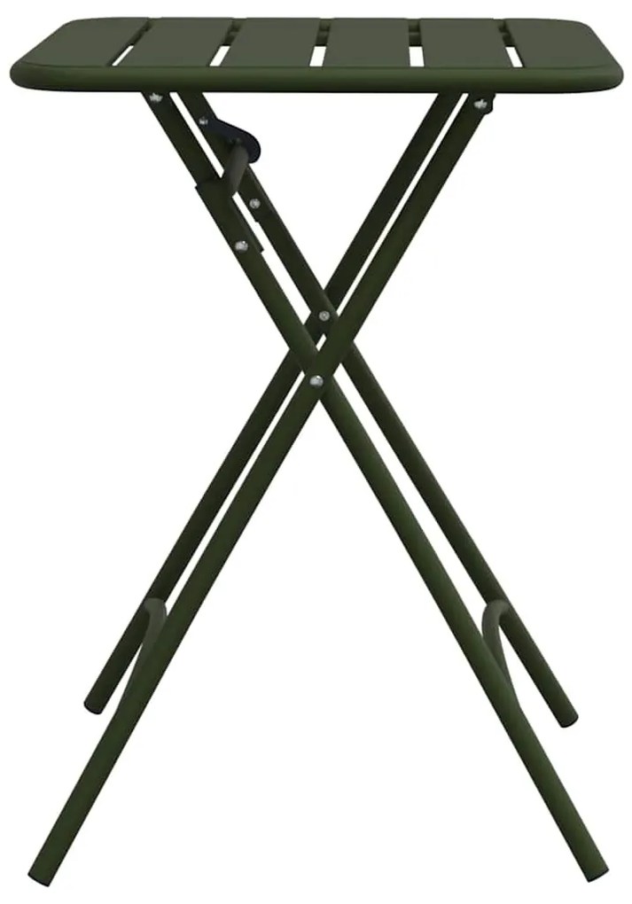 Mesa de Jardim Verde Escura Rebatível 55x55x73 cm - Aço