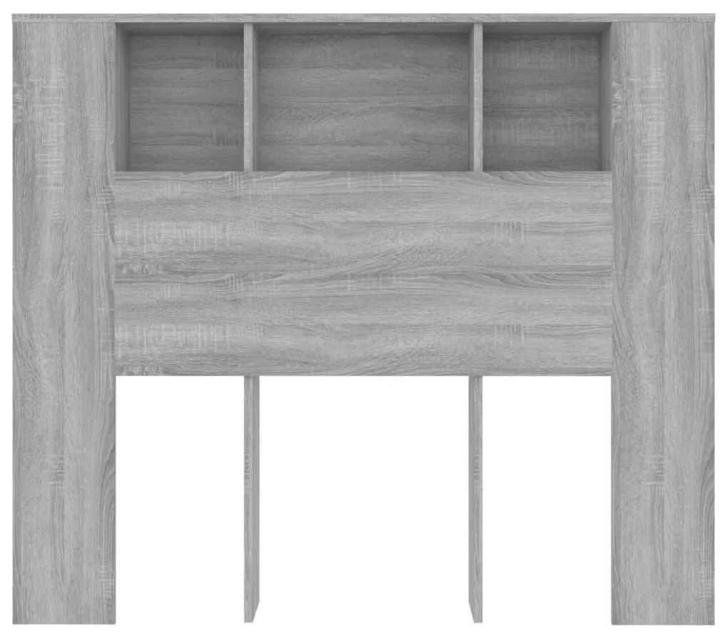 Armário de cabeceira 120x18,5x102,5 cm sonoma cinzento